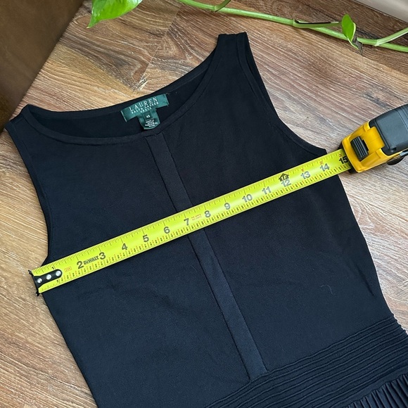 Ralph Lauren Black Pleated Midi Dress - Picture 2 of 7